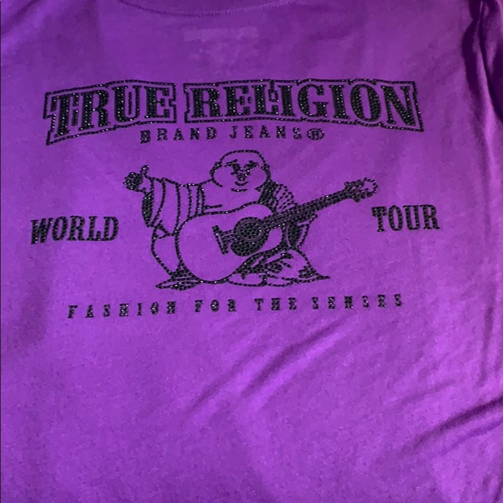 True Religion purple t shirt